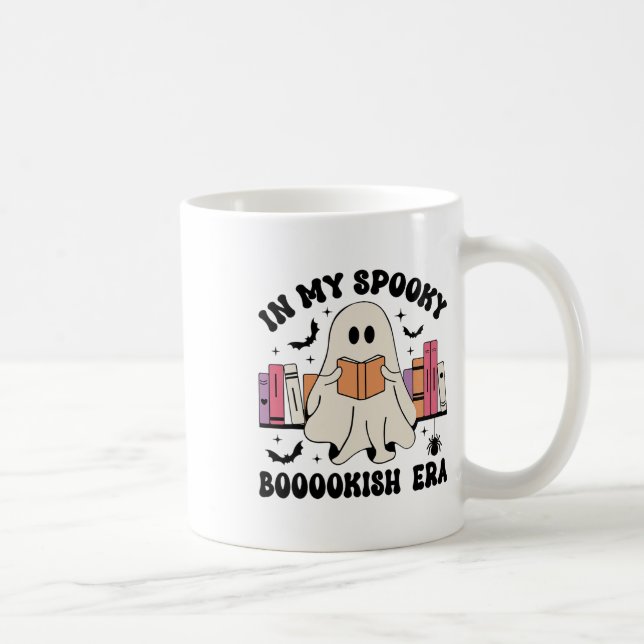 Caneca De Café Na Minha Era Spookish Books Ghost Books Halloween  (Direita)