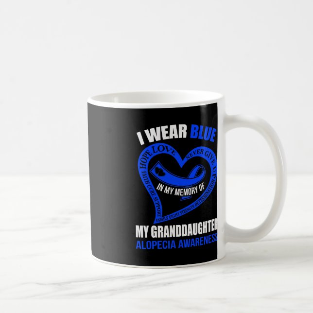 Caneca De Café Na minha memória da minha neta ALOPECIA AWARENES (Direita)
