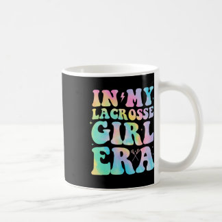 Caneca De Café Na Minha Rapariga De Lacrosse, O Groovy Retro Engr