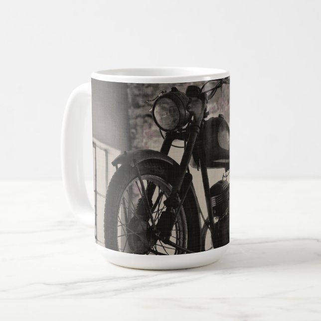 Caneca De Café Na moda Antigo motociclista motociclista Rider (Frente Esquerda)