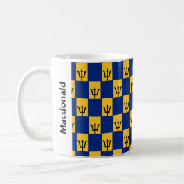 Caneca De Café Na moda Barbados Flag Café Mug
