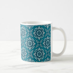 Caneca De Café Na moda Boho Padrão Geométrico Floral