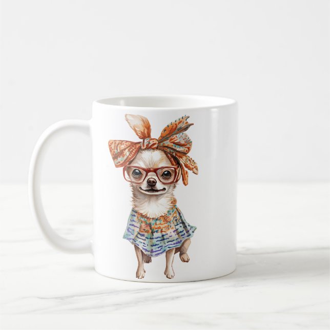 Caneca De Café Na moda Chihuahua mães cachorros amantes (Esquerda)