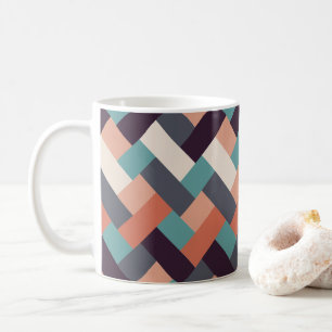 Caneca De Café Na moda de Padrão - Moda Geométrica Moderna Vintag
