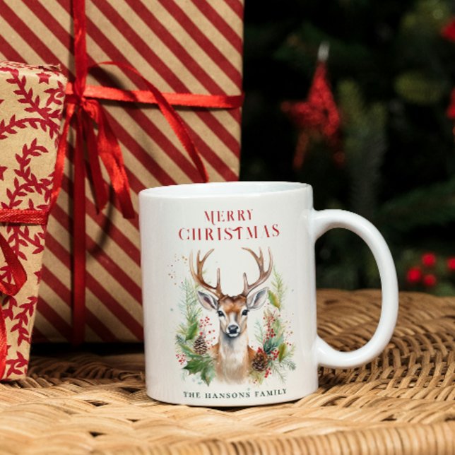 Caneca De Café Na moda e Elegante Vestido Natal Personalizado (Criador carregado)