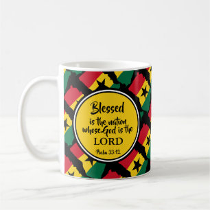 Caneca De Café Na moda GHANA Bênção da Nação Monograma