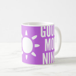 Caneca De Café Na moda Magenta Boa Manhã Sun Tea Coffee Mug