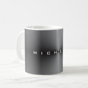 Caneca De Café Na moda Metálica Atrativa Cinza Moderna Minimalis