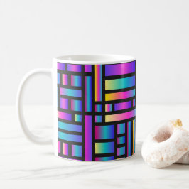 Caneca De Café Na moda moderno-padrão - moda Geométrica Tartan