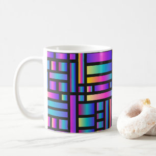 Caneca De Café Na moda moderno-padrão - moda Geométrica Tartan