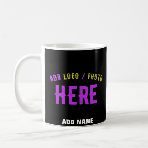 CANECA DE CAFÉ NA MODA MODERNO PERSONALIZÁVEL NEGRO VERIFICADO CO
