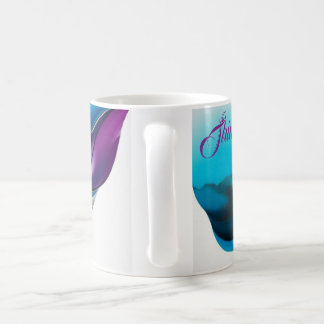 Caneca De Café Na moda personalizado em azul e ouro