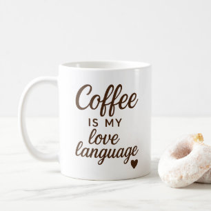 Caneca De Café Na moda Playful Cafe Inspirou Tipografia Heart
