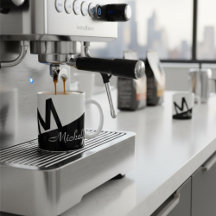 na moda preto e branco monograma