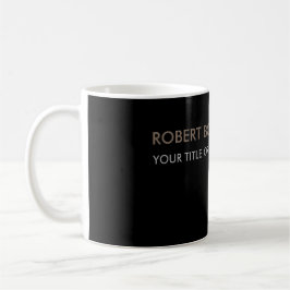 Caneca De Café Na moda preto único moderno