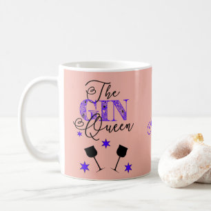 Caneca De Café Na moda Rosa-Gin Queen