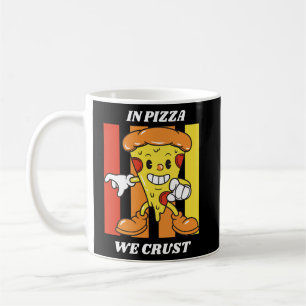 Caneca De Café Na Pizza Nós Crust