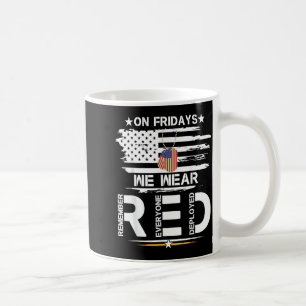 Caneca De Café Na sexta-feira use VERMELHO Lembre-se de Todos Des