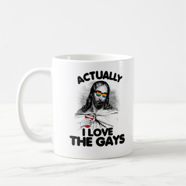 Caneca De Café Na verdade eu amo os gay (Esquerda)