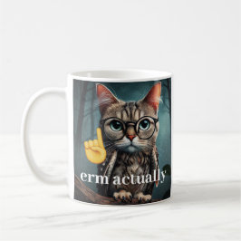 Caneca De Café Na Verdade... Nerd Cat Meme Mug