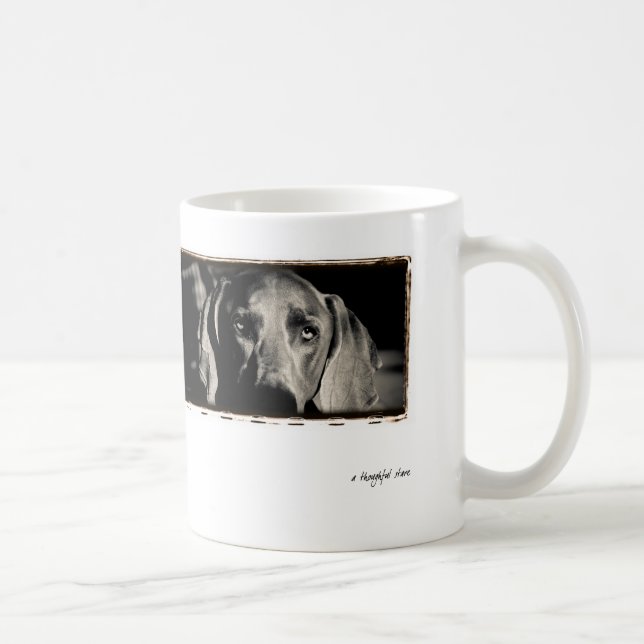 Caneca De Café Nação de Weimaraner: "Um olhar fixo pensativo " (Direita)