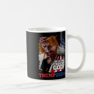 Caneca De Café Nação Sob Deus Presidente Trump 2024 América Crist