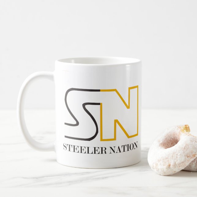 Caneca De Café Nação Steeler Mug (Com Donut)