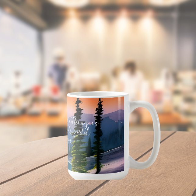 Caneca De Café Nada Está Faltando Zen Quote Cena Pacífica Do Lago (These mugs are so pretty and a great gift idea for friends, co-workers, and family!)
