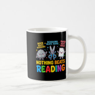 Caneca De Café Nada supera a leitura de pedra papel tesoura leitu