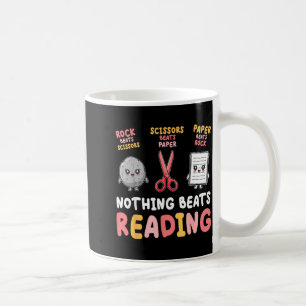 Caneca De Café Nada supera ler pedra papel tesoura engraçado