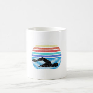 Caneca De Café Nadador retro da natação do vintage engraçado q