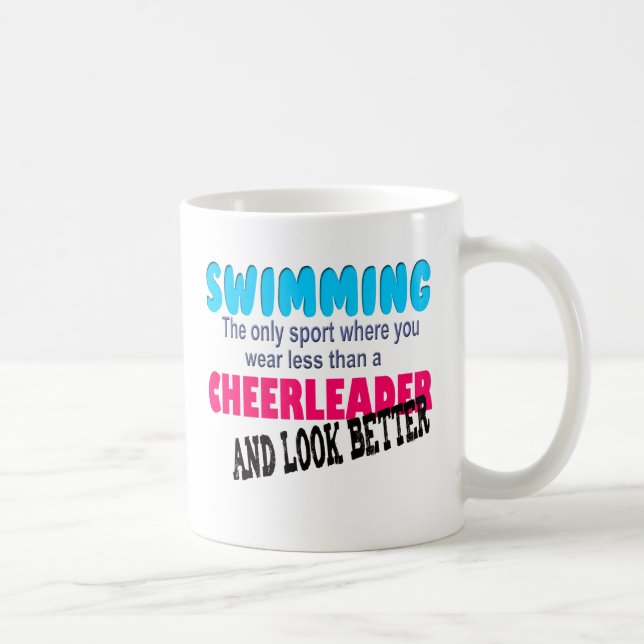 Caneca De Café Nadar contra Cheerleading (Direita)