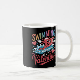 Caneca De Café Nadar É Meu Coração Do Dia Dos Namorados Amor Nata