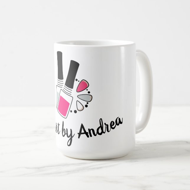 Caneca De Café Nail Art Design (Frente Esquerda)