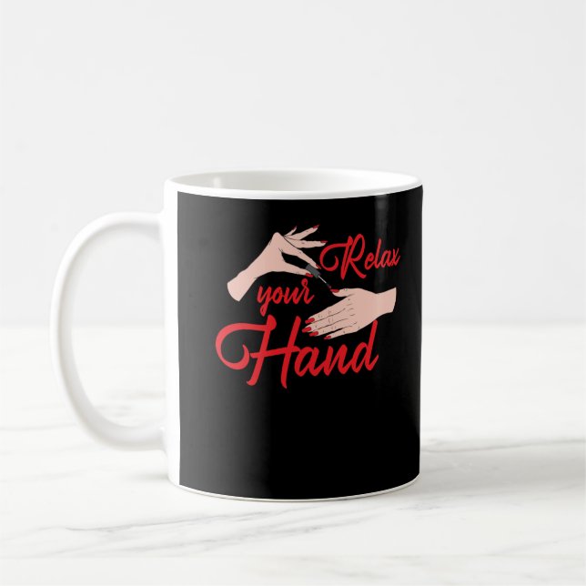 Caneca De Café Nail Tech Cosmetics Nail Technician (Esquerda)