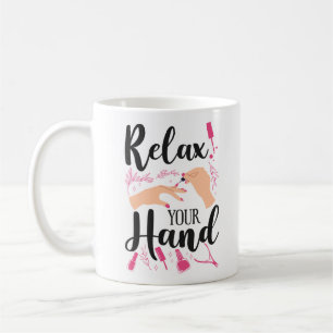 Caneca De Café Nail Tech Nail Artist Relaxe seu Trabalho de Cota