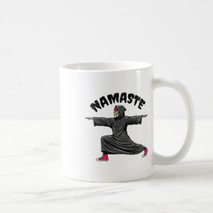 Caneca De Café Namaste de Yoga Divertido Halloween Esqueleto Ceif
