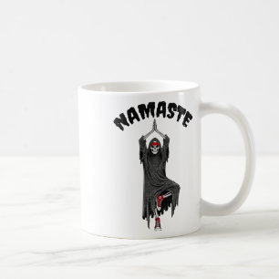 Caneca De Café Namaste de Yoga Divertido Halloween Esqueleto Ceif
