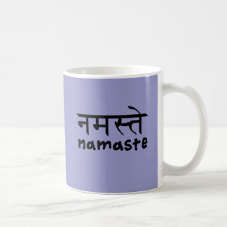 Caneca De Café Namaste em inglês e no Hindi