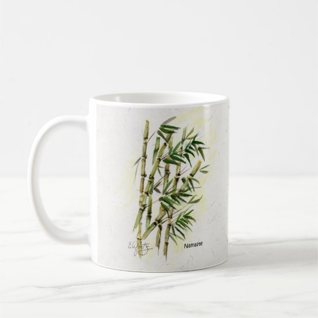 Caneca De Café Namaste por Bamboo Respeitando Saudação Polida (Esquerda)