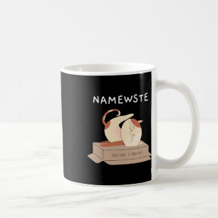 Caneca De Café Namaste Yoga Om Gato Pose Asana Gatinho Presente D