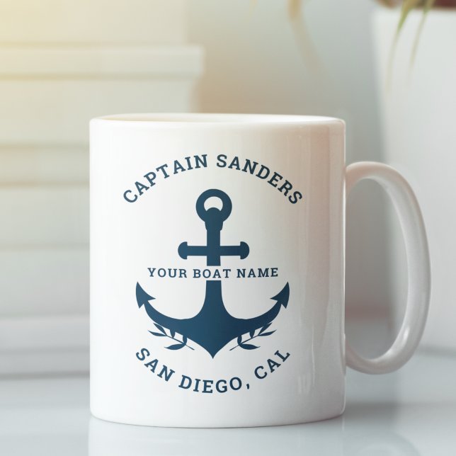 Caneca De Café Name of Captain Blue's Ship (Criador carregado)