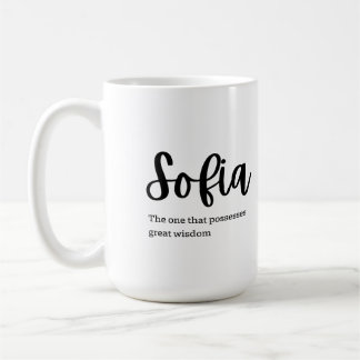 Caneca De Café Name on Mug: Sofia 