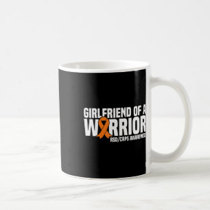 Caneca De Café Namorada De Um Guerreiro Laranja Frisos Em Frente