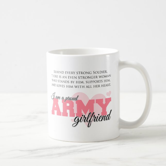 Caneca De Café Namorada orgulhoso do exército (Direita)