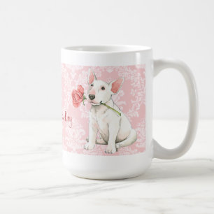 Caneca De Café Namorados bull terrier cor-de-rosa