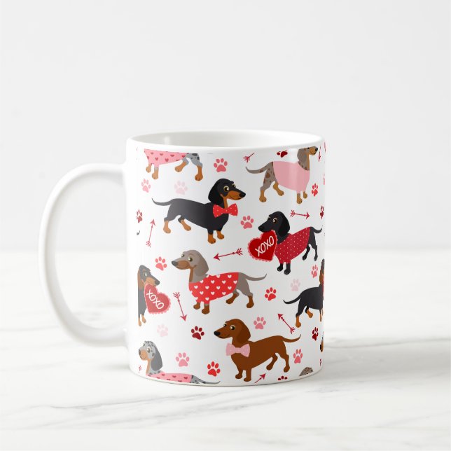 Caneca De Café Namorados Dachshund Coffee Mug (Esquerda)
