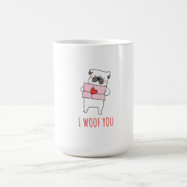 Caneca De Café Namorados de Cachorro com Ilustração Cachorro Cor-