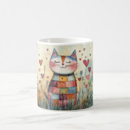 Caneca De Café Namorados de Gato de Patches