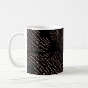Caneca De Café namorados de ornamento cardíaco com padrão const